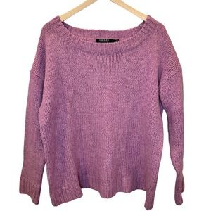 Lauren Ralph‎ Lauren Sweater Womens L Purple Alpaca Wool Blend Knit Pullover LRL